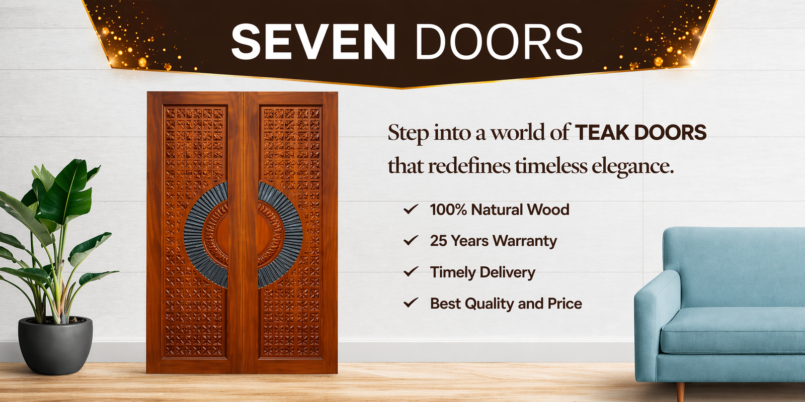 Read more about the article Teak Wood Doors – The Perfect Blend of Strength, Style & Durability